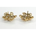 eleganti cercei "baroque sea stars ". aur 14k. manufactura de atelier spaniol